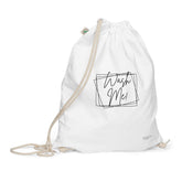 Wash Me Drawstring Backpack Laundry Bag | Cotton Travel Bag